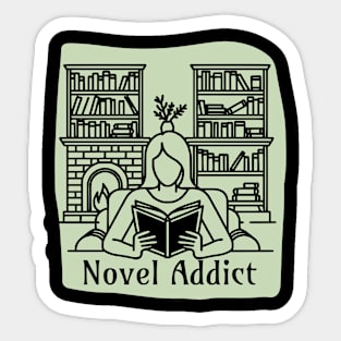 Novel Addict reads all the books Sticker